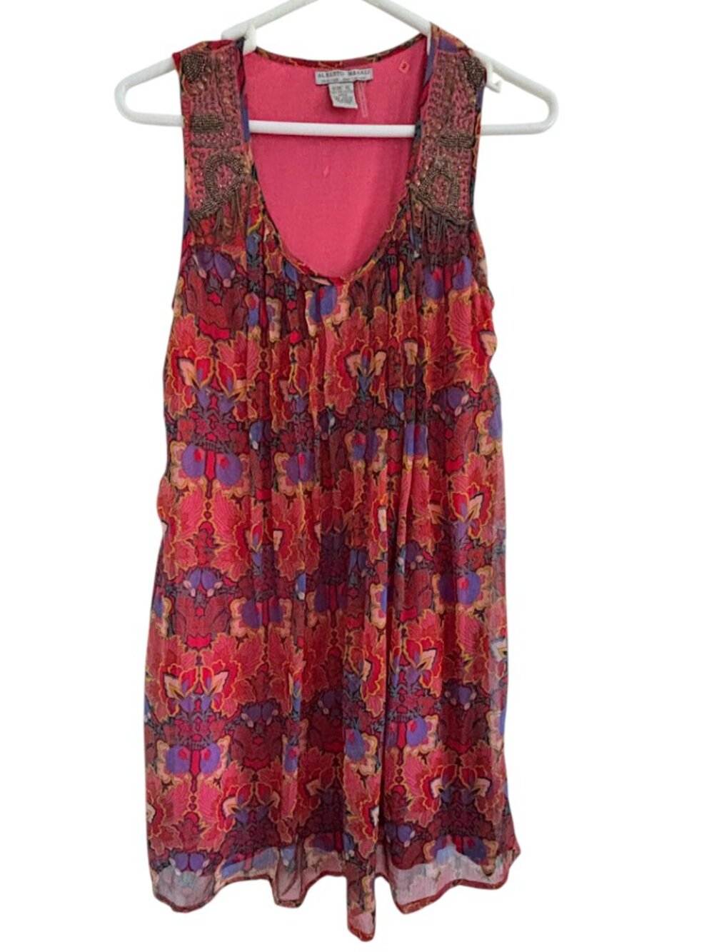 ALBERTO MALAKI, XL, Y2K BOHO TUNIC TANK DRESS